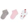 Ponožky kotníčkové dětské šedé, jahůdky 3 páry 8512122, 22