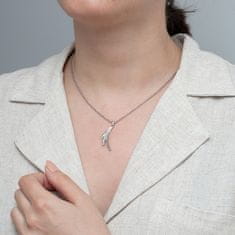 Lotus Style Půvabný ocelový náhrdelník se zirkony Woman Basic LS1949-1/1