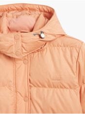 Levis Meruňková dámská prošívaná zimní bunda s odepínací kapucí Levi's Quinn XS