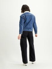 Levis Modrá dámská džínová bunda s umělým kožíškem Levi's S