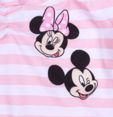 Disney Minnie a Mickeyho pruhované růžovo-bílé jednodílné plavky, 104 - 110