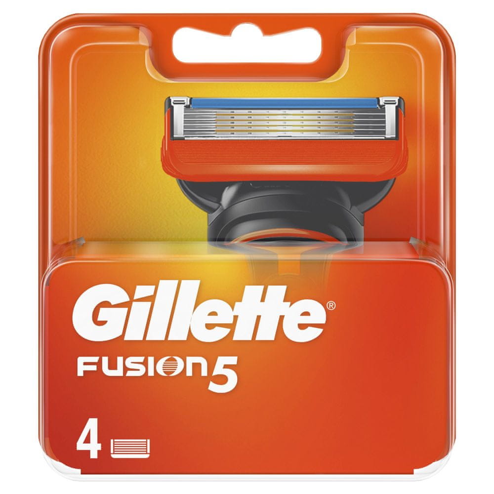 Levně Gillette Fusion5 Pánská Náhradní Holicí Hlavice, 4 ks 