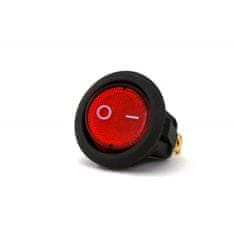 motoLEDy Spínač zapnutí / vypnutí, tlačítko západky LED 20mm, červená