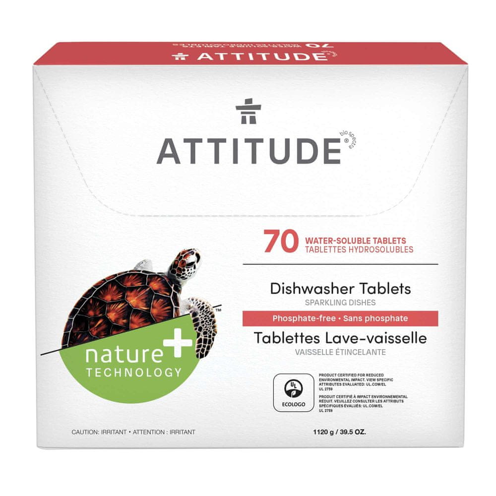 Levně Attitude Tablety do myčky bez fosfátů (70 dávek)