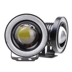 motoLEDy 2ks DRL COB LED světla angel eye daylight, 12V průměr 6.5 cm
