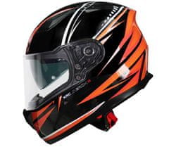 XRC Helma na moto Merchi R black/orange/grey vel. L
