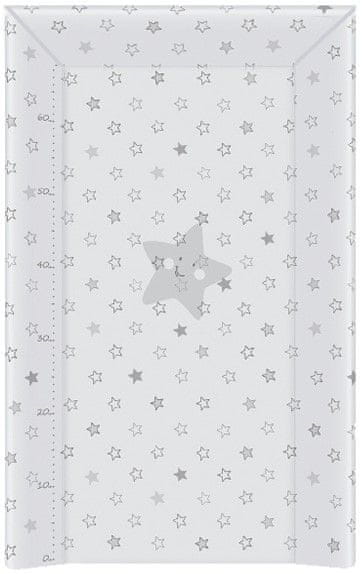 Levně Ceba Baby Přebalovací podložka měkká 80 cm trojhranná - Hvězdy šedá