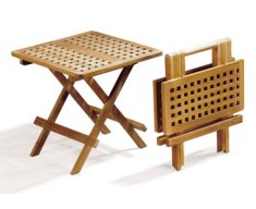 Nábytek Texim Piknik hranatý teakový skládací stolek