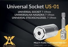 Opticum Univerzální nástrčná hlavice 7-19 mm 12 AX US-01