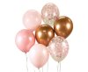 Sada latexových balónků - chromovaná růžová - 7 ks - 30 cm