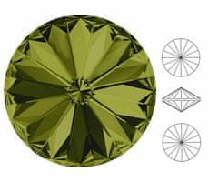 Izabaro 6ks crystal olivine green 228 round rivoli skleněné
