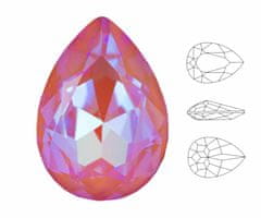 Izabaro 4ks crystal lotus pink pastel 145pas hruška slza