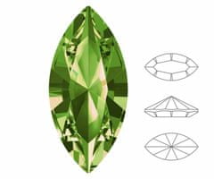 Izabaro 6ks crystal olivine green 228 navette efektní