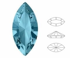 Izabaro 6ks crystal akvamarín modrá 202 navette efektní