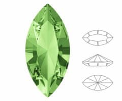Izabaro 6ks crystal peridot green 214 navette efektní