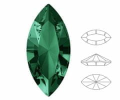 Izabaro 6ks crystal emerald green 205 navette efektní