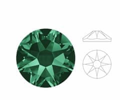 Izabaro 72ks crystal emerald green 205 ss30 round star rose