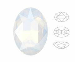 Izabaro 4ks crystal white opal 234, oválný efektní kámen