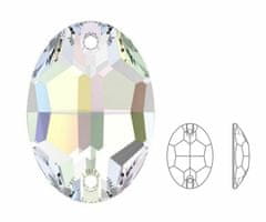 Izabaro 4 ks crystal ab 001ab oválné šití na ploché straně