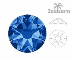 Izabaro 144pcs crystal sapphire blue 206 ss16 round star