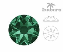 Izabaro 144pcs crystal emerald green 205 ss16 round star