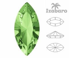 Izabaro 6ks crystal peridot green 214 navette efektní