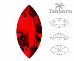 Izabaro 6ks crystal light siam red 227 navette efektní