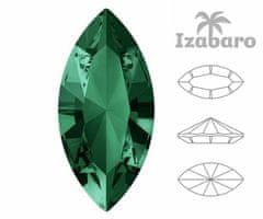 Izabaro 6ks crystal emerald green 205 navette efektní