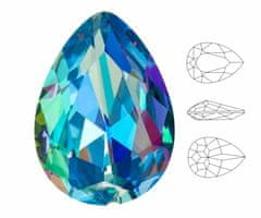 Izabaro 4320 broušený krystal, šaton, ve tvaru kapky