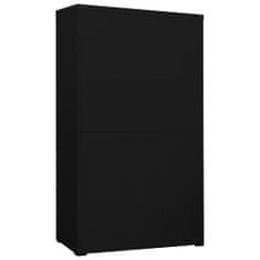 Greatstore Kancelářská skříň černá 90 x 46 x 164 cm ocel