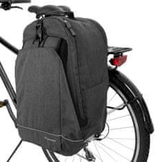 WOZINSKY cyklistický batoh 2v1 na nosič 40 l Black