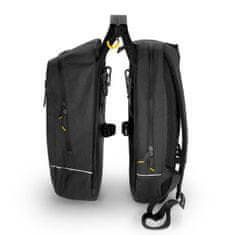 WOZINSKY cyklistický dvoudílný batoh 2v1 na nosič 30 l Black