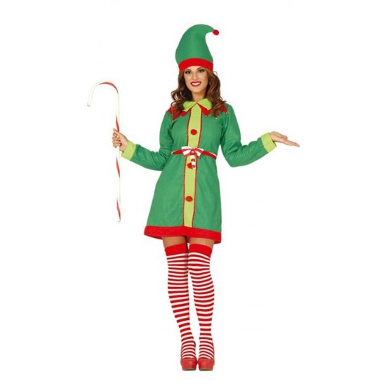 Guirca Dámský kostým zelená Vánoční Elfka