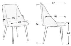 STEMA Obývací nebo jídelní židle CN-6030 šedá