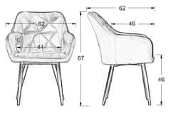 Židle do obývacího pokoje nebo jídelny HTS-D19 šedá