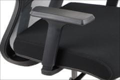 STEMA Otočná kancelářská židle HOPE. Má nylonovou základnu, měkká kolečka, nastavitelné područky, hlavovou a bederní opěrku. Samovyvažovací synchronní mechanismus. Nastavitelné sedadlo. Černá barva.