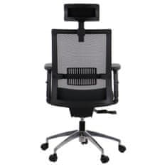 Otočná židle s prodlouženým sedákem RIVERTON M/H/AL, různé barvy, černá/černá
