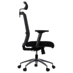Otočná židle s prodlouženým sedákem RIVERTON M/H/AL, různé barvy, černá/černá