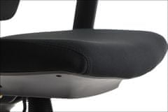 STEMA Kancelářské ergonomické otočné křeslo TRENT. Má chromovanou základnu, bederní opěrku, nastavitelné područky a opěrku hlavy. Synchronní mechanismus s posuvným sedadlem (přední - zadní). Černá barva.
