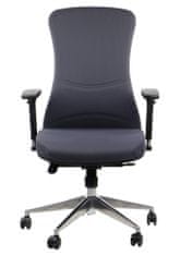 STEMA Otočná židle s prodlouženým sedákem KENTON / ALU / GREY