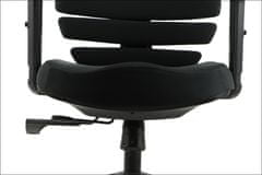 STEMA Kancelářské ergonomické otočné křeslo LOOP, pro domácnost i kancelář. Má nylonovou základnu, bederní opěrku a nastavitelné područky. Posuvné sedadlo (přední - zadní). Černá barva.