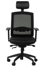 Otočná židle s prodlouženým sedákem GN-301 BLACK