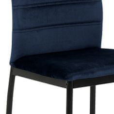Design Scandinavia Jídelní židle Dia (SET 4 ks), tmavě modrá