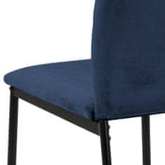 Design Scandinavia Jídelní židle Dia (SET 4 ks), tmavě modrá