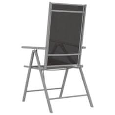 Petromila Skládací zahradní židle 2 ks textilen černé