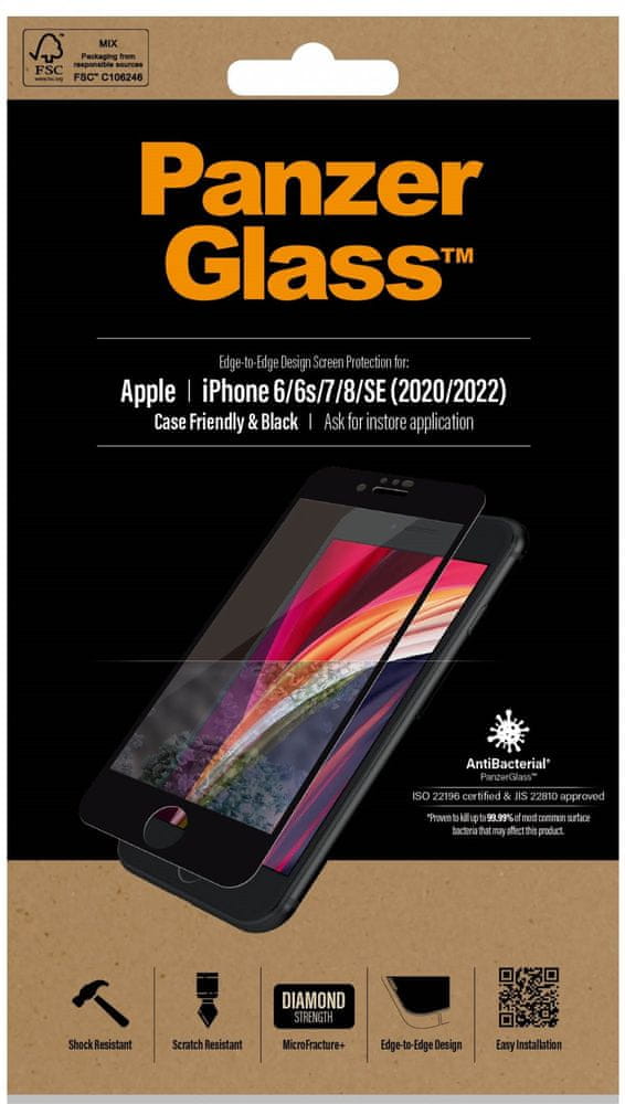 PanzerGlass Apple iPhone 6/6s/7/8/SE (2020/2022), 2679, čirá