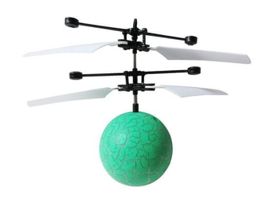 AUR Vrtulníková koule s LED zelená