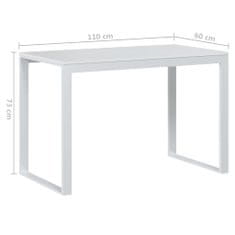 Greatstore Počítačový stůl bílý 110 x 60 x 73 cm dřevotříska