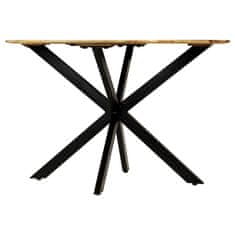 Greatstore Jídelní stůl z masivního hrubého mangovníku a oceli 120 x 77 cm