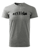 Pánské tričko Evoluce(automechanik) - šedé Velikost: XL